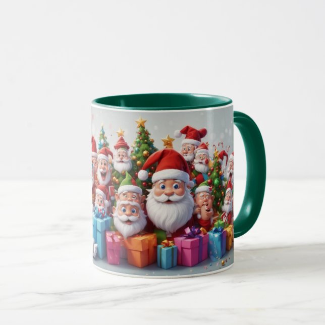Illustration Cartoon Weihnachts Thema Tasse (VorderseiteRechts)