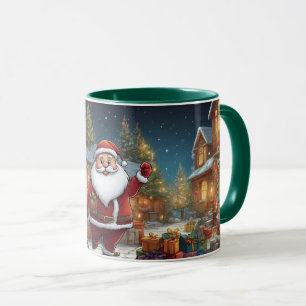 Illustration Cartoon Weihnachtsfeiertage Tasse