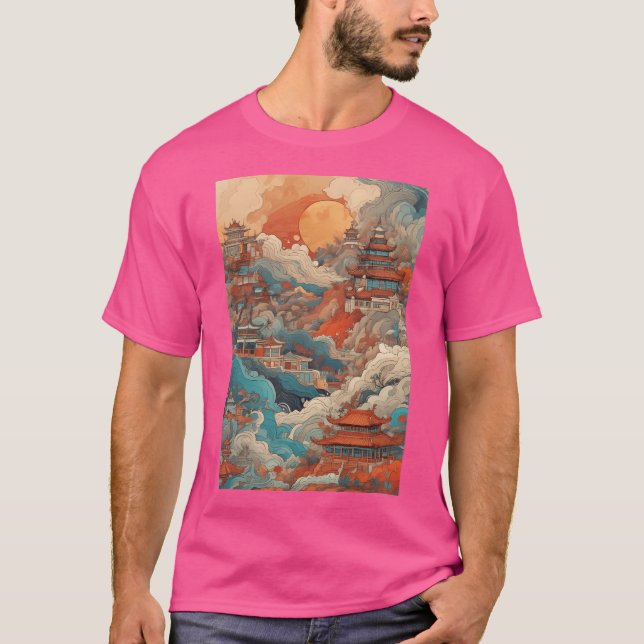 Illustration China Travel T-Shirt (Vorderseite)