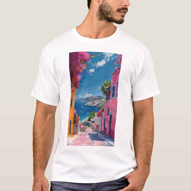 Illustration Collage of Bodrum T-sh T-Shirt (Vorderseite)