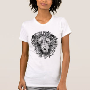 Illustration der abstrakten fetten Löwenwand T-Shirt