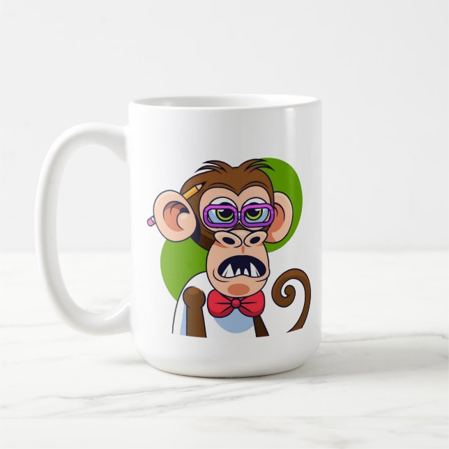 Illustration der Affenfigur "Funny Cartoon" Kaffeetasse (Links)