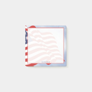 Illustration der amerikanischen Flagge zum Unabhän Post-it Klebezettel