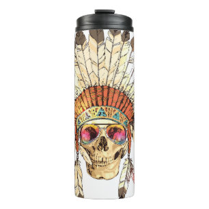 Illustration der amerikanischen Schädelfashion Thermosbecher