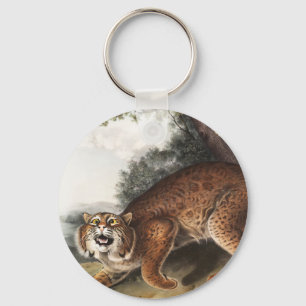 Illustration der amerikanischen Wildkatze (Lynx ru Schlüsselanhänger