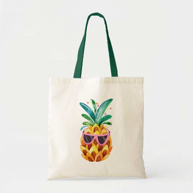 Illustration der Ananas Tragetasche (Vorne)