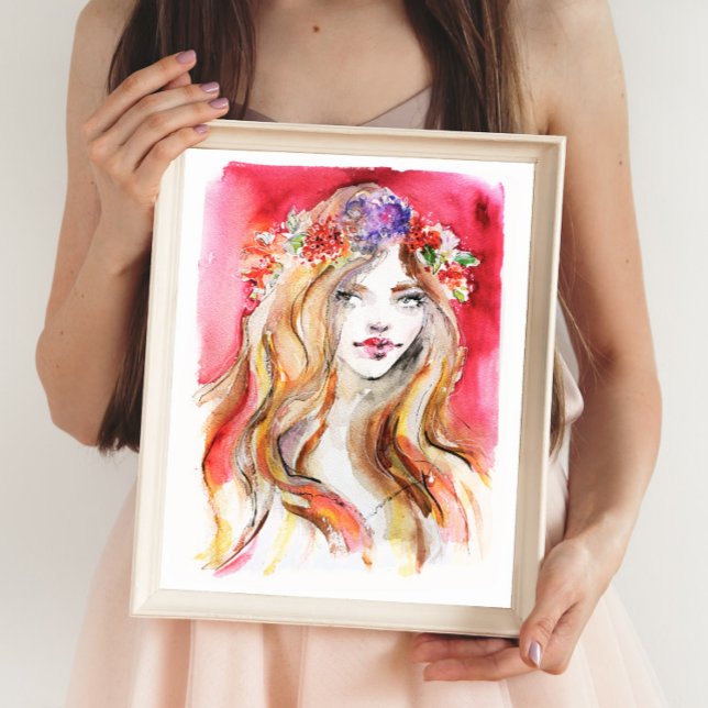 Illustration der Aquarellfarben im Whimsical Autum Poster (Von Creator hochgeladen)