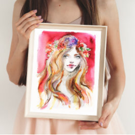 Illustration der Aquarellfarben im Whimsical Autum Poster