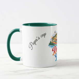 Illustration der Bachforelle mit "Respect the Rise Tasse
