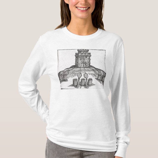 Illustration der Belagerungskriegsführung T-Shirt (Vorderseite)