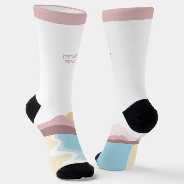 Illustration der benutzerdefinierten Textart Socken (Gewinkelt)