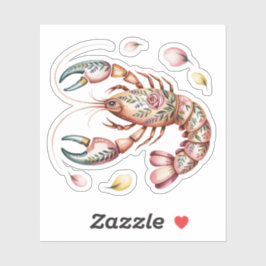 Illustration der Blumenkünstlerin Aufkleber