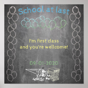 Illustration der Creative Chalkboard School Poster