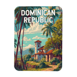 Illustration der Dominikanischen Republik Reise Ku Magnet