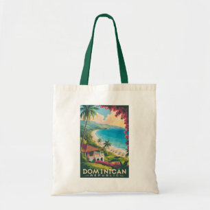 Illustration der Dominikanischen Republik Strand R Tragetasche