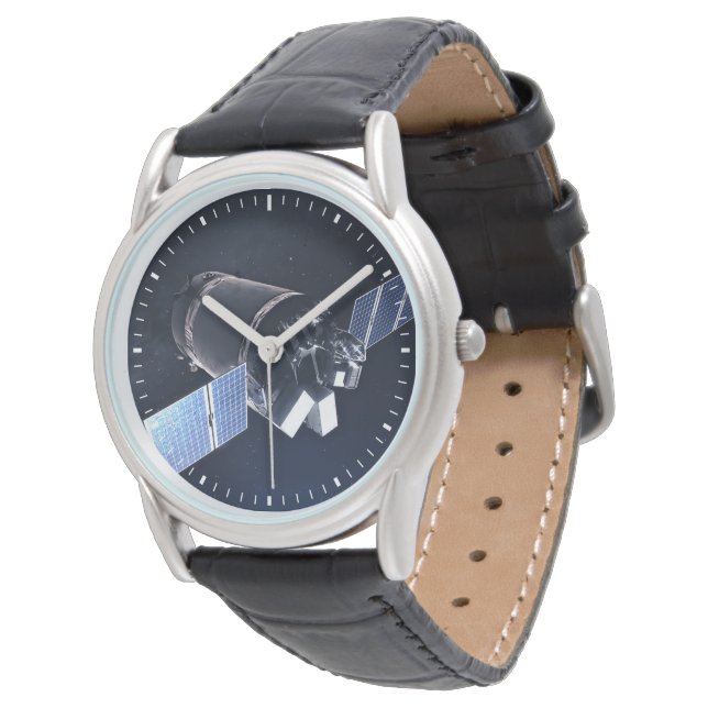 Illustration der Dragon XL-Raumsonde. Armbanduhr (Schrägansicht)