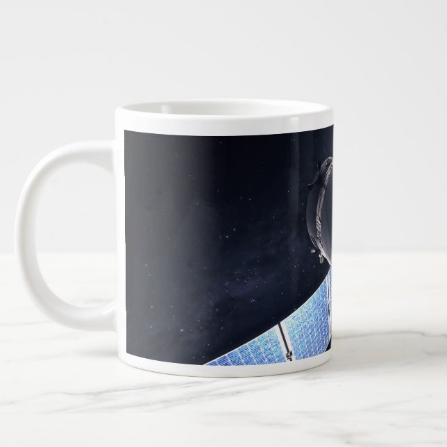 Illustration der Dragon XL-Raumsonde. Jumbo-Tasse (Links)