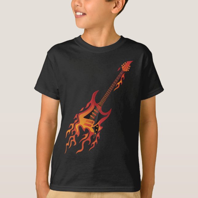Illustration der elektrischen Gitarre T-Shirt (Vorderseite)