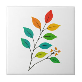 Illustration der farbenfrohen linken Zweigstelle Fliese