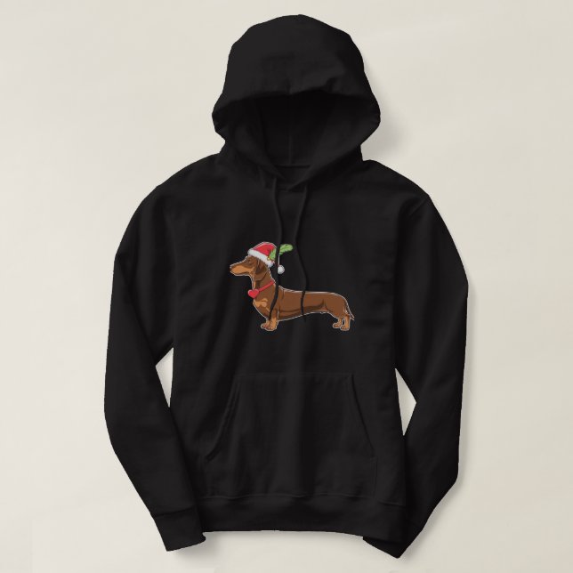 Illustration der feierlichen Dackel Hoodie (Design vorne)