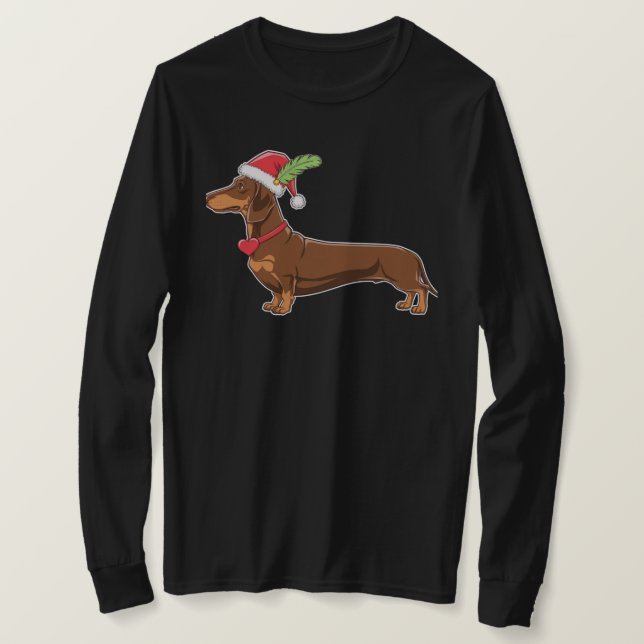 Illustration der feierlichen Dackel T-Shirt (Design vorne)