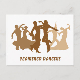 Illustration der Flamenco-Tänzer Postkarte