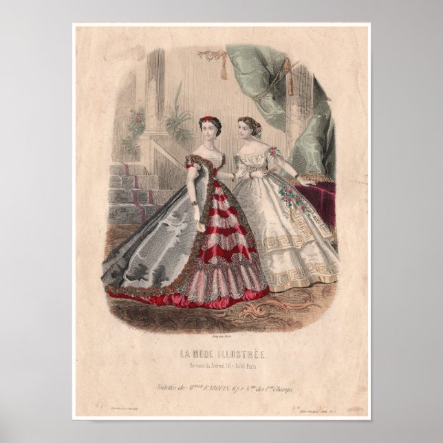 Illustration der französischen Antike aus dem 19.  Poster (Vorne)