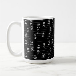 Illustration der Ge'ez-Zahlen – Traditionelles Äth Kaffeetasse