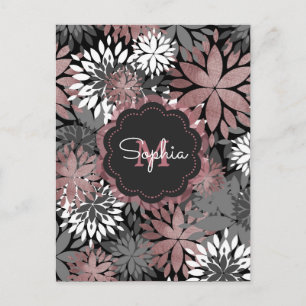 Illustration der geometrischen Blume der hübschen  Postkarte