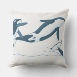 Illustration der Killerwale (Orcinus-Schwertwal) Kissen