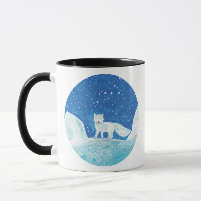 Illustration der kleinen arktischen Fox (Vulpes la Tasse (Links)