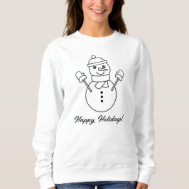 Illustration der Kunst der Snowman-Linie mit benut Sweatshirt