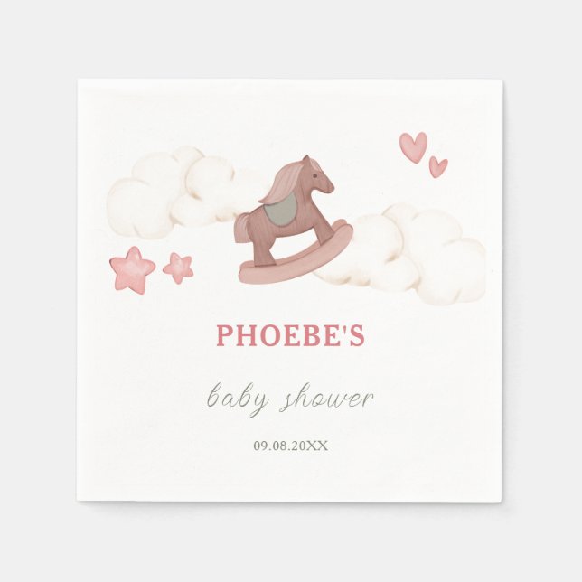 Illustration der magischen Wolke des Boho Horse Serviette (Vorderseite)