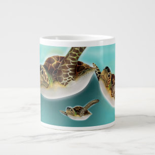 Illustration der Meeresschildkröten Jumbo-Tasse