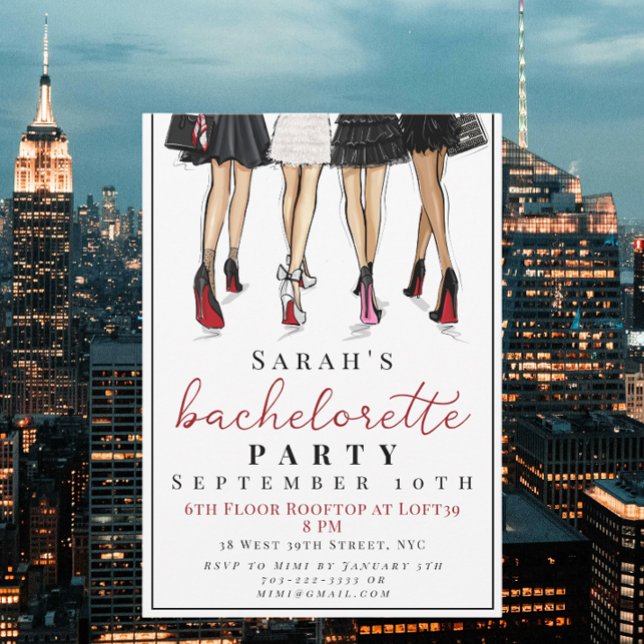 Illustration der Mode in New York City Einladung (Von Creator hochgeladen)