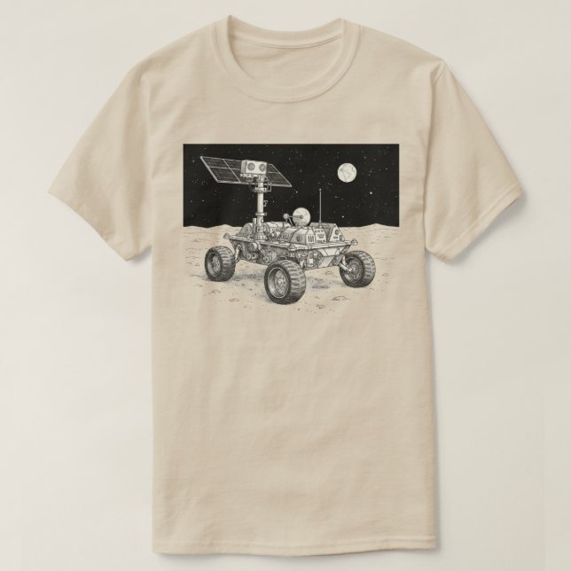 Illustration der Mondrover-Exploration T-Shirt (Design vorne)