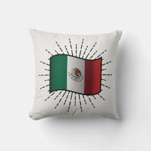 Illustration der Nationalflagge Mexiko Kissen