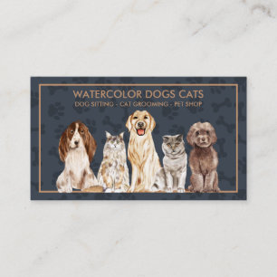 Illustration der Navy Pads Hunde Katzen Haustier Visitenkarte