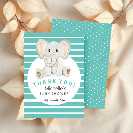 Illustration der niedlichen Frühlingslephant Dankeskarte