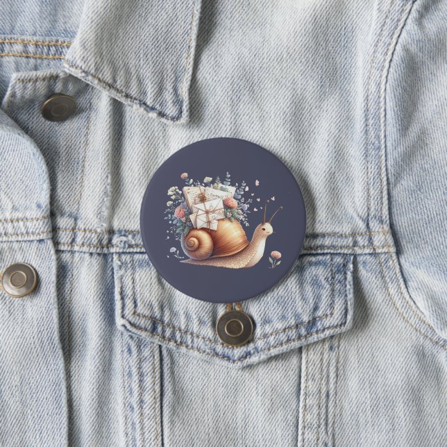 Illustration der niedlichen Schneckenpastel Button (Beispiel)
