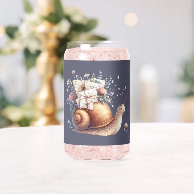 Illustration der niedlichen Schneckenpastel Dosenglas (Insitu (Hochzeit))