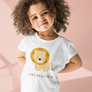 Illustration der niedlichen Wild Child Lion T-Shirt