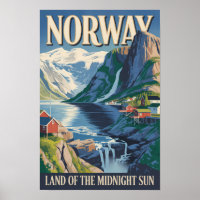 Illustration der norwegischen Landschaft, Reise, K