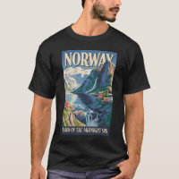 Illustration der norwegischen Landschaft, Reise, K