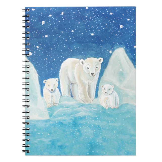 Illustration der Polarbären Notizblock (Vorderseite)