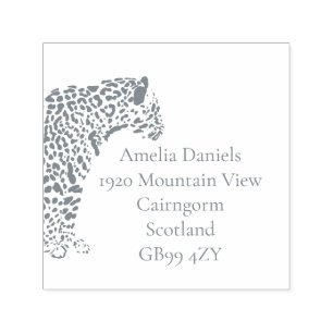 Illustration der Rücksendeadresse Schwarz-Weiß-Jag Permastempel