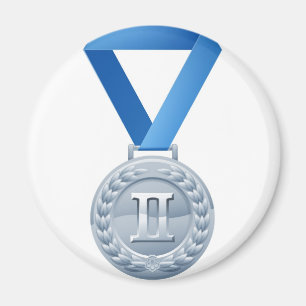Illustration der Silbermedaille Magnet