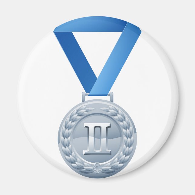 Illustration der Silbermedaille Magnet (Vorne)