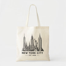 Illustration der Skyline von NYC mit der Freiheits