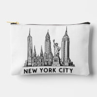 Illustration der Skyline von NYC mit der Freiheits